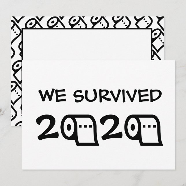 We Survived 2020 Toilet Paper Christmas Invitation (Front/Back)