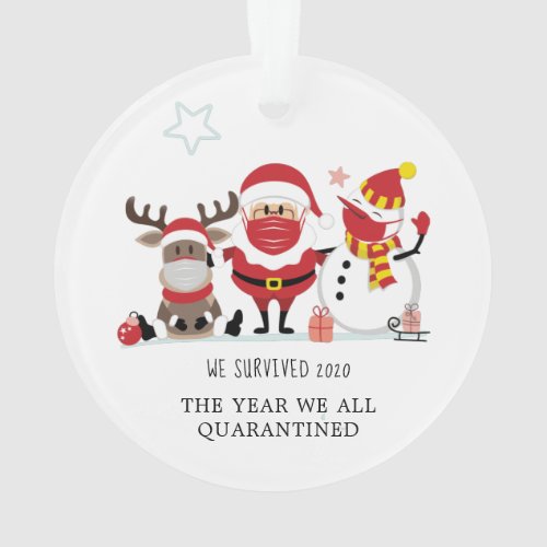 We Survived 2020 Year We Quarantined Commemorative Ornament