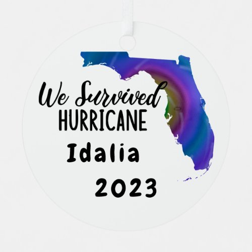 We Survived Hurricane Idalia Florida 2023 Metal Ornament