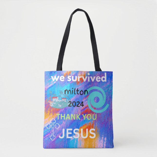 We survived milton 2024 tote bag (Front)