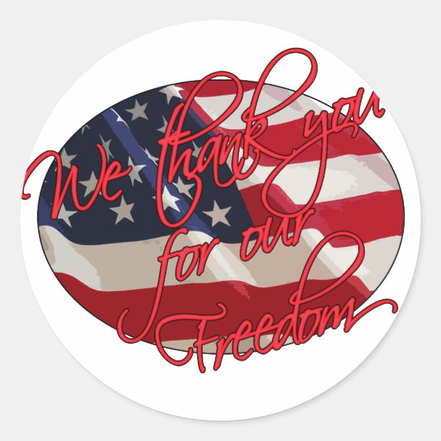 We thank you classic round sticker (Front)