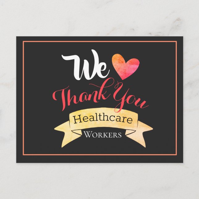 We Thank You Healthcare Workers Postcard (Front)