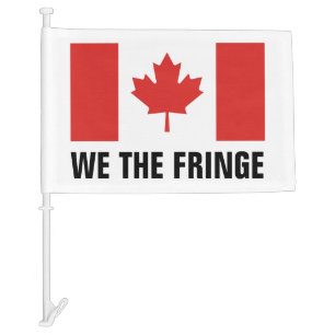 We The Fringe Canadian Red Maple Leaf Car Flag