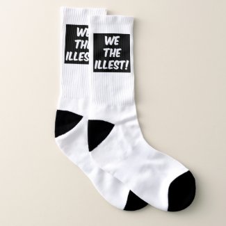 We The ILLest Light Grey Swag Socks