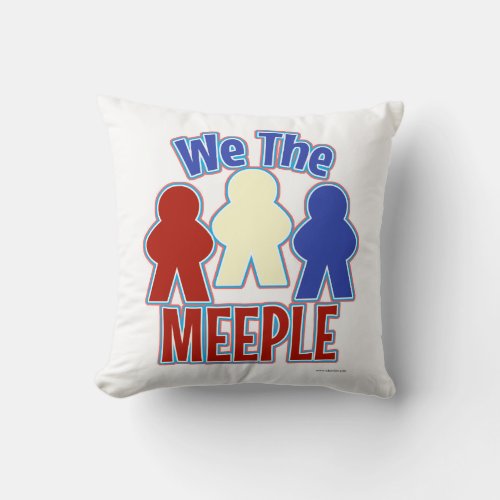 We the Meeple Gamer Style Throw Pillow