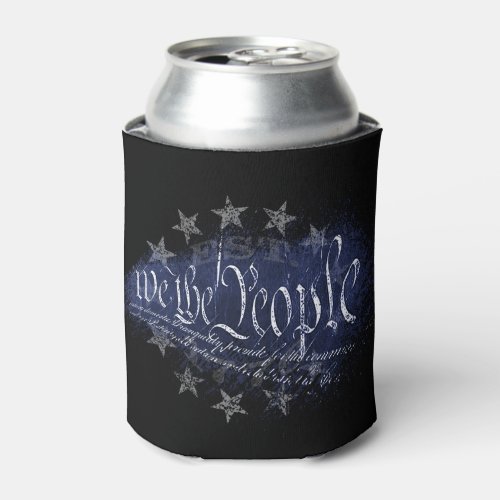 WE THE PEOPLE 13 Stars 1776 Vintage American Flag Can Cooler