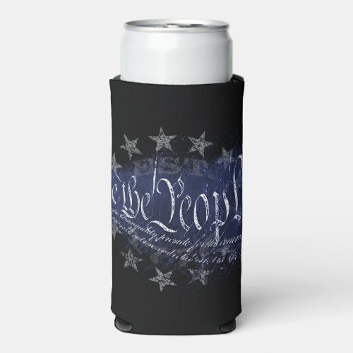 WE THE PEOPLE 13 Stars 1776 Vintage American Flag Seltzer Can Cooler