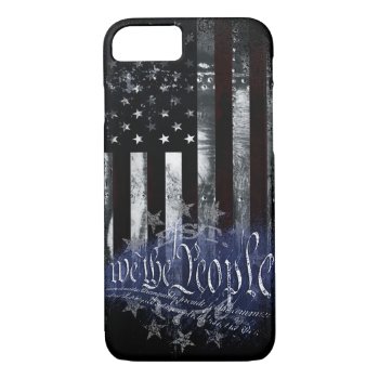 We The People 13 Stars Industrial American Flag Iphone 8/7 Case by KDRDZINES at Zazzle