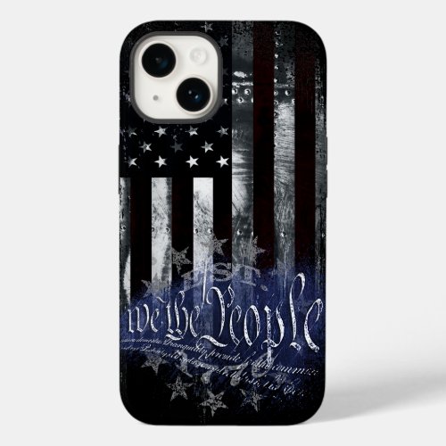 WE THE PEOPLE 13 Stars Industrial American Flag Case_Mate iPhone 14 Case
