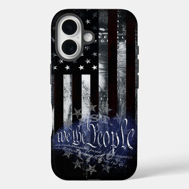 WE THE PEOPLE 13 Stars Industrial American Flag Case-Mate iPhone Case (Back)