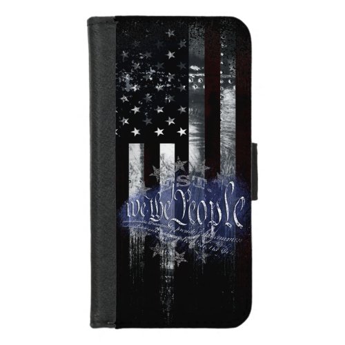 WE THE PEOPLE 13 Stars Industrial American Flag iPhone 87 Wallet Case