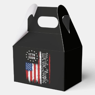 We The People 1776 2026 Patriotic Flag Favor Boxes