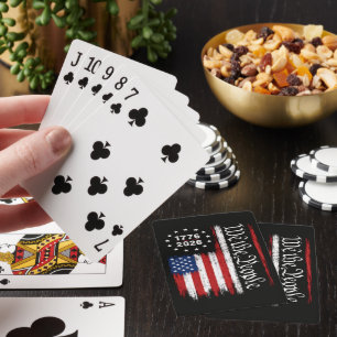 We The People 1776 2026 Patriotic Flag Poker Cards