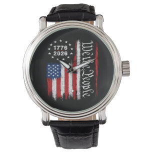 We The People 1776 2026 Patriotic Flag Watch