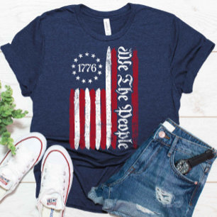 We The People 1776 Betsy Ross Flag 4th Of July T-Shirt