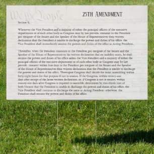We the People 25th Amendment Constitution Resist Yard Sign