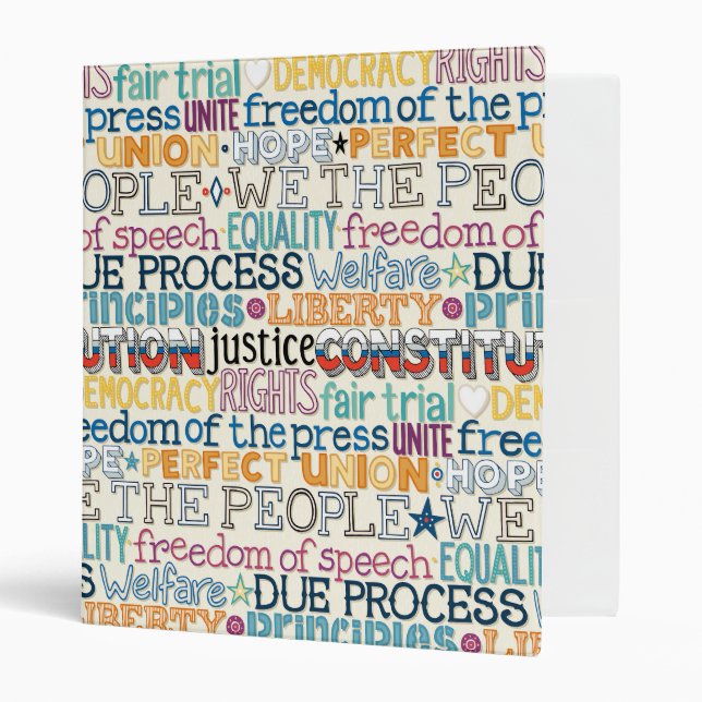 we the people 3 ring binder (Front/Inside)