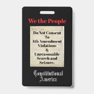 We the People 4th Amendment Badge