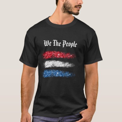  We The People Abstract American Flag T_Shirt
