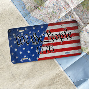 We The People Aluminum License Plate