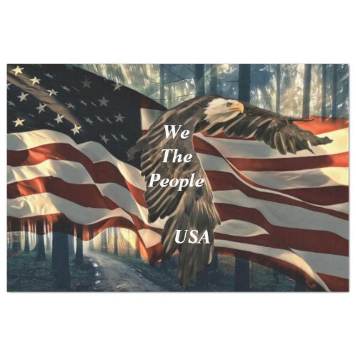 We The People American Constitution Bald Eagle Tissue Paper