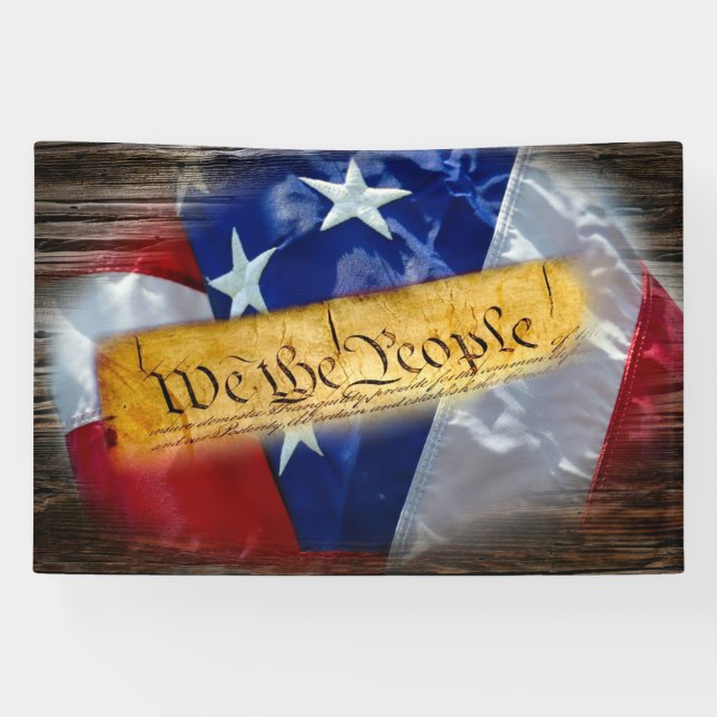 We The People American Constitution Banner (Horizontal)