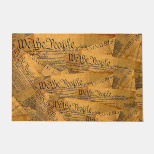 We the People American Constitution Doormat