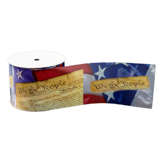 We The People American Constitution Grosgrain Ribbon