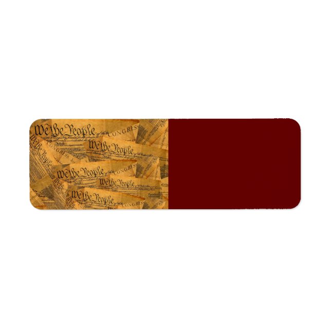 We The People American Constitution Label (Front)