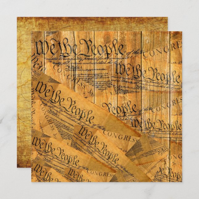 We The People American Constitution Note Card (Front/Back)