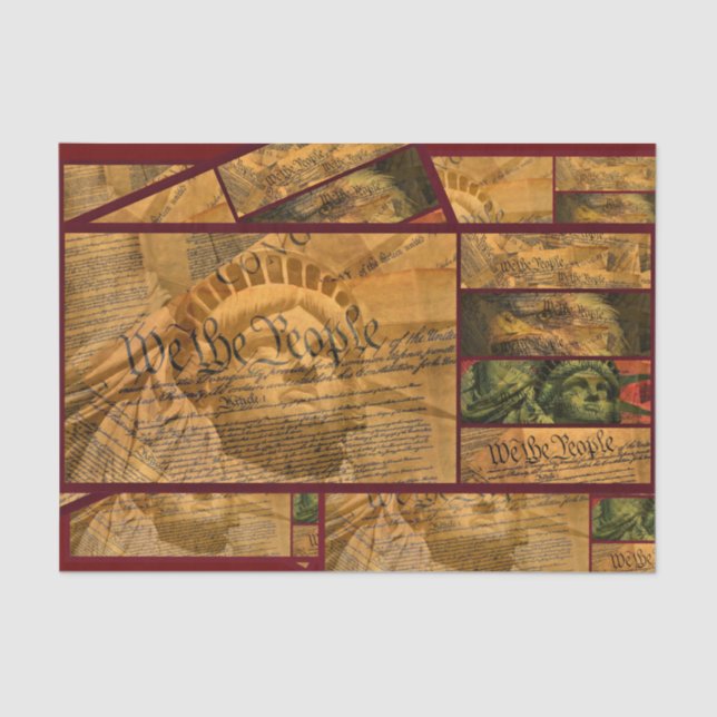 We The People American Constitution  Tissue Paper (Front)