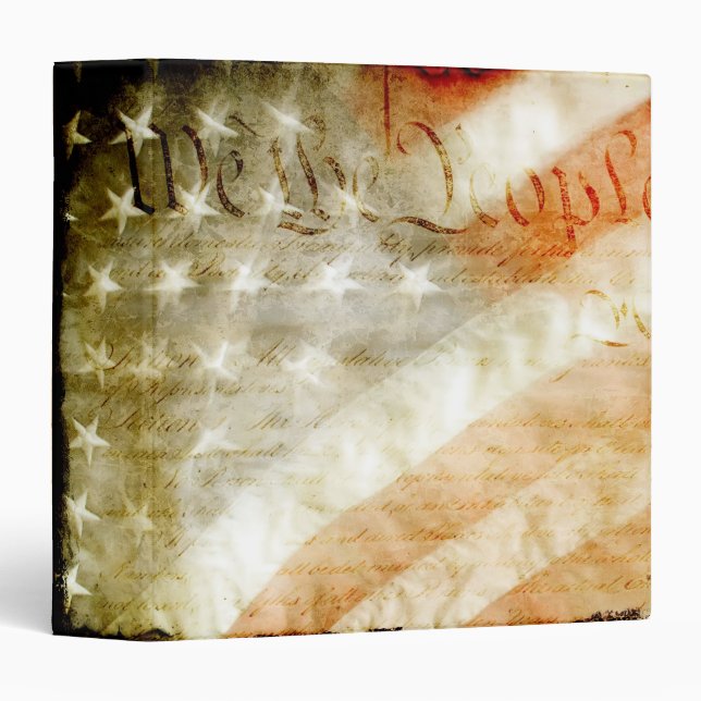 We the People American Flag 1.5" Photo Album Binder (Front/Spine)