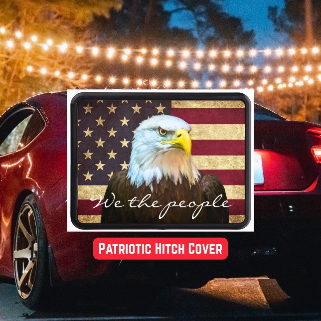 We The People American Flag Bald Eagle  Hitch Cover (Creator Uploaded)