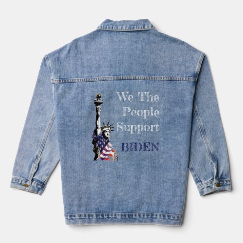 We the People American Flag Biden 2024 Election Denim Jacket