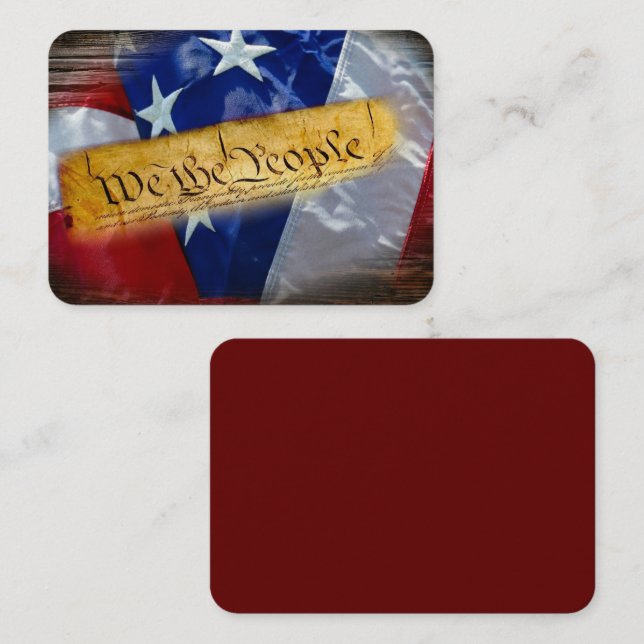 We The People American Flag Business Card (Front/Back)