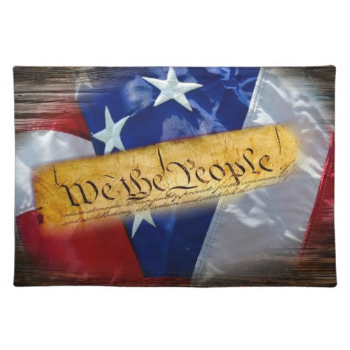 We The People American Flag Cloth Placemat