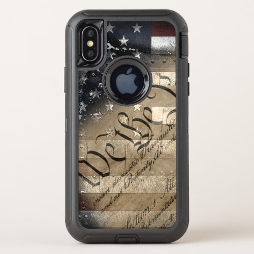 We The People American Flag Defender iPhone X Case