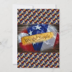 We The People American Flag Holiday Card