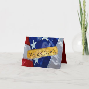 We The People American Flag Holiday Card