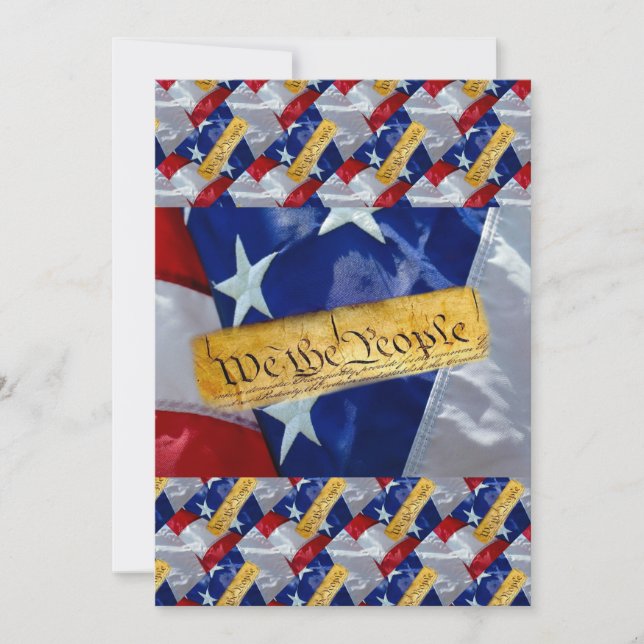 We The People American Flag Holiday Card (Front)