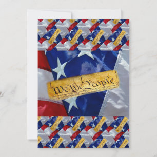 We The People American Flag Holiday Card