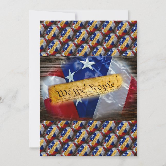 We The People American Flag Invitation (Front)