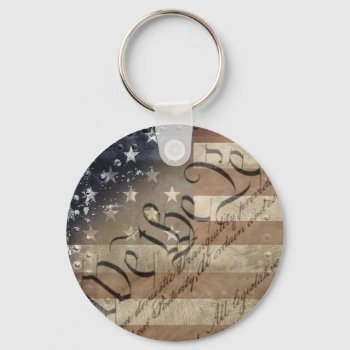 We The People American Flag Keychain by KDRDZINES at Zazzle