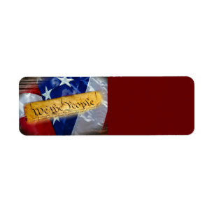 We The People American Flag Label