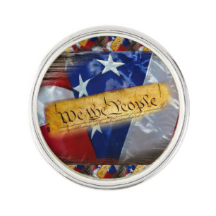 We The People American Flag Lapel Pin