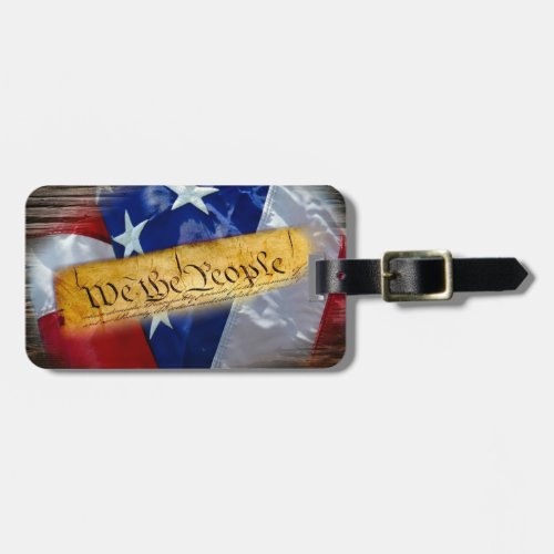 We The People American Flag Luggage Tag