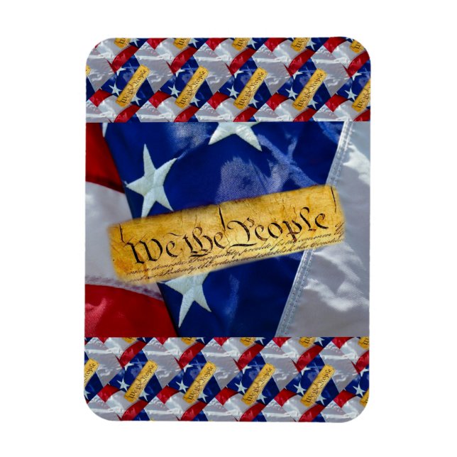 We The People American Flag Magnet (Vertical)