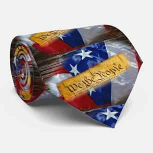 We The People American Flag Neck Tie
