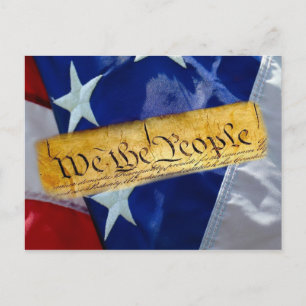 We The People American Flag Postcard