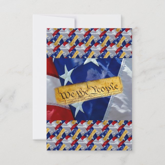 We The People American Flag Save The Date (Front)
